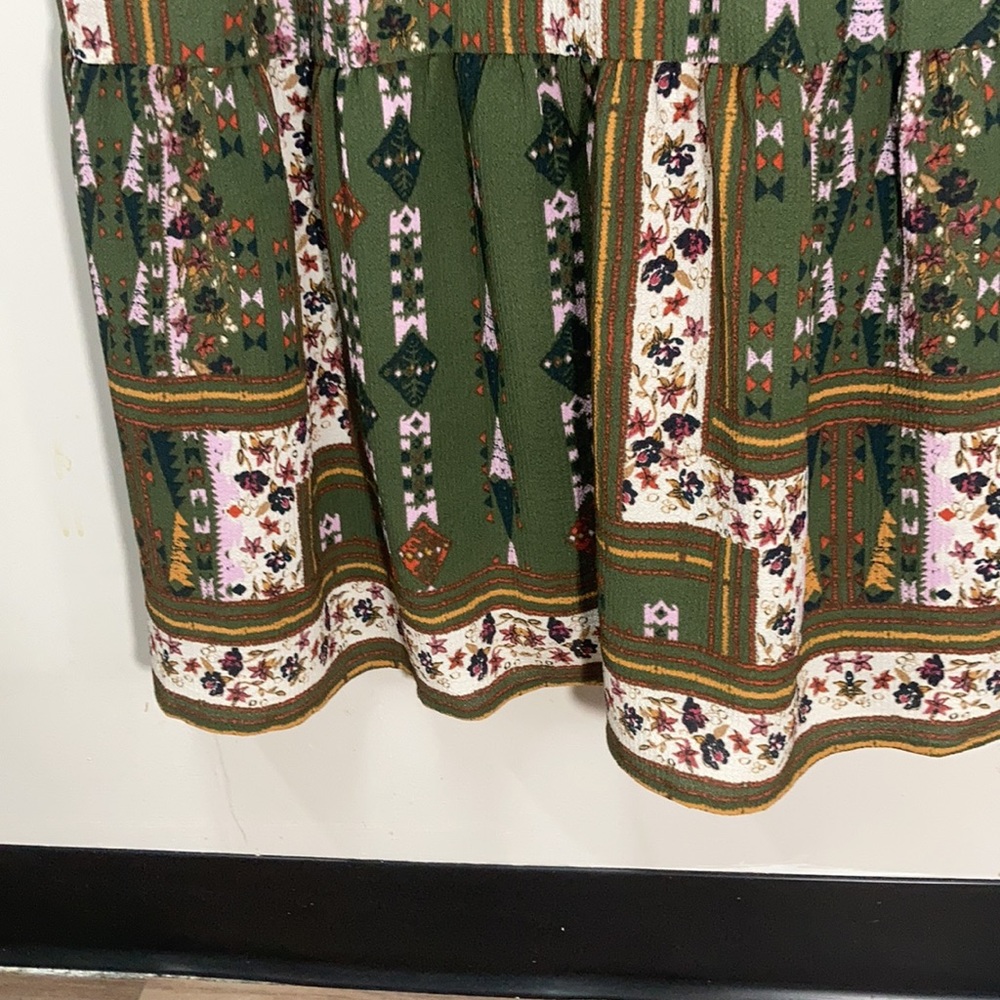 Relist 7/21❌ Altar’d State boho bell sleeve print long dress cottagecore retro S - Picture 13 of 15